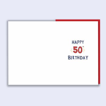 Carte d'anniversaire pop 50 ans 2