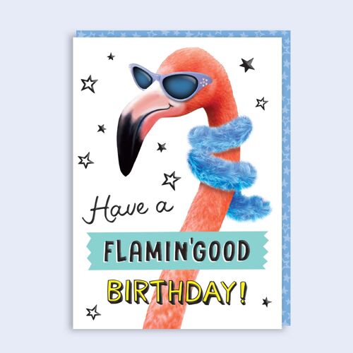 Just Fur Fun  Birthday Card  Flamin'Good