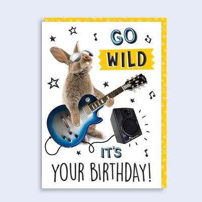 Tarjeta de cumpleaños divertida Just Fur Go Wild