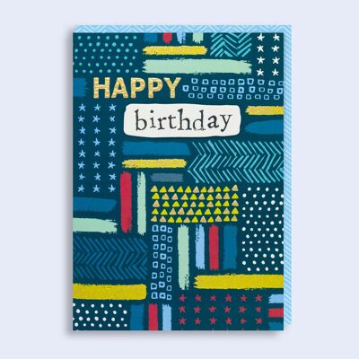 Just to Say Pattern Birthday Card