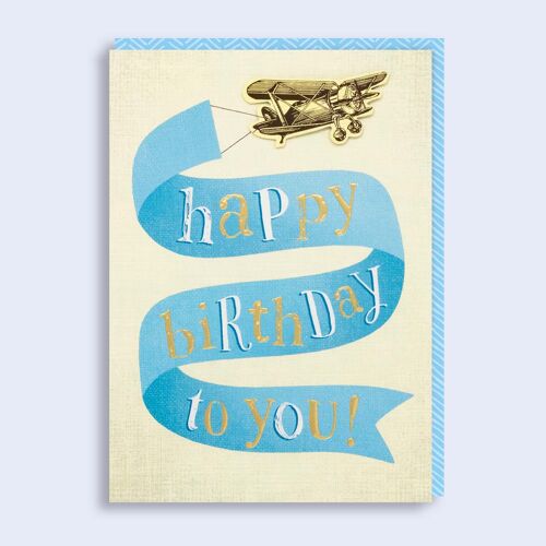 Just to Say Plane Birthday Card
