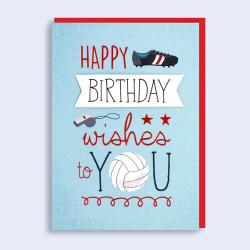 Just to Say Football Birthday Card