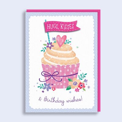 Nur um Cupcake-Geburtstagskarte zu sagen