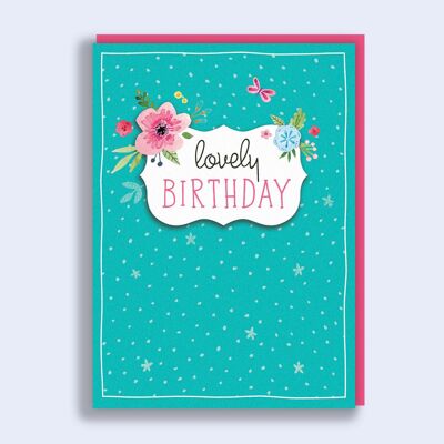 Just to Say Flowers Birthday Card