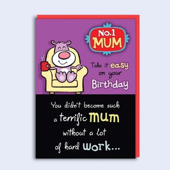 Juste pour dire la carte d'anniversaire de maman n ° 1 1