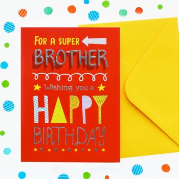 Juste pour dire la carte d'anniversaire Super Brother 1