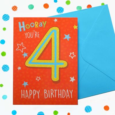 Just to Say 4th Birthday Card