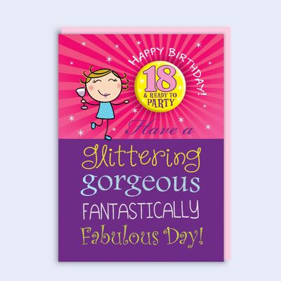 Just to Say Birthday Badge Card 18th Birthday