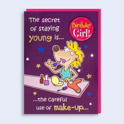 Just to Say  Birthday Badge Card  Staying young