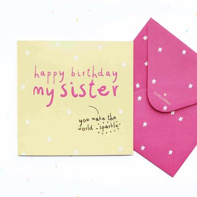 Tarjeta de cumpleaños para hermana de Little Moments