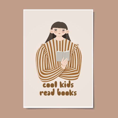 Cool Kids Read Books - Nursery Wall Art