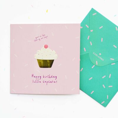 Carte d'anniversaire Cupcake Little Moments