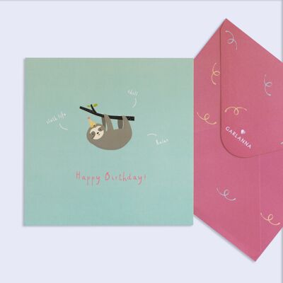 Carte d'anniversaire paresseux Little Moments