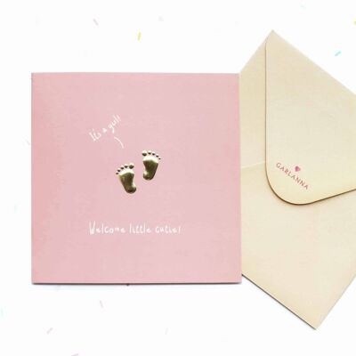 Little Moments  Baby Girl Card