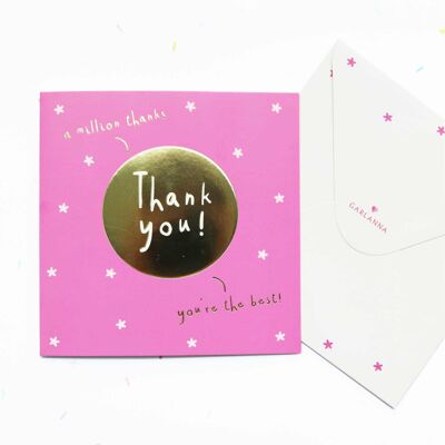 Kleine Momente rosa Dankeschön-Karte
