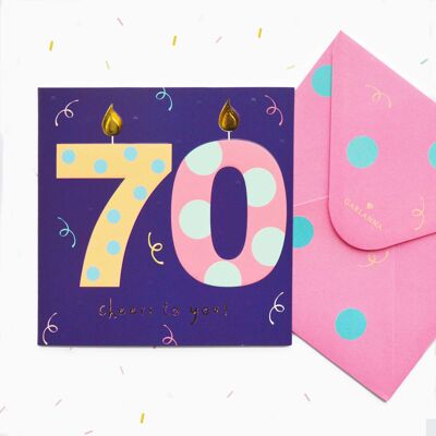 Tarjeta de cumpleaños número 70 de Little Moments