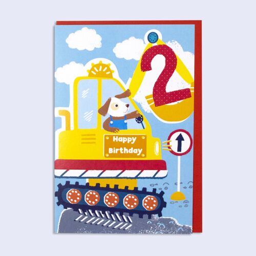 Rainbow 2nd Boy Birthday Card