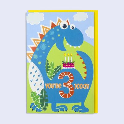 Rainbow 3rd Boy Birthday Card