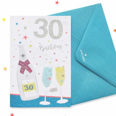 Sparkle Male 30th Birthday Card