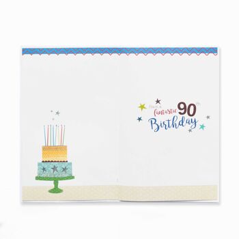 Carte d'anniversaire Sparkle Male 90e 2