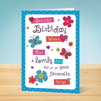 La carte d'anniversaire Write Thoughts Beautiful Birthday Wishes 1