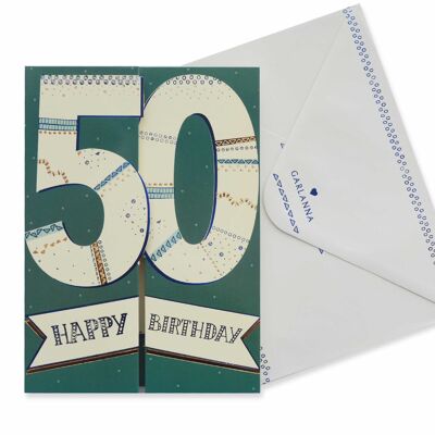 Tarjeta de cumpleaños número 50 para mujer de otro año