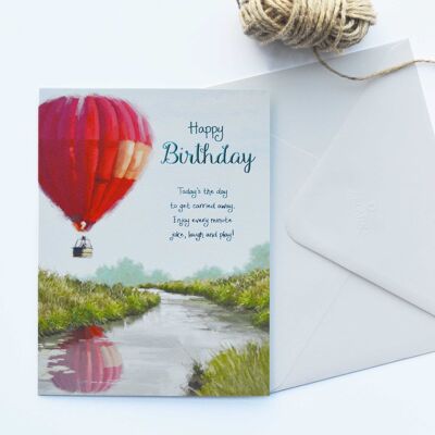 Words of Warmth Hot Air Balloon Birthday Card