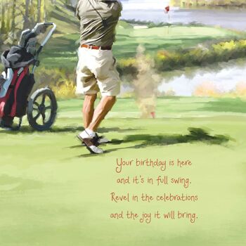 Carte de souhaits d'anniversaire de golf Words of Warmth 2