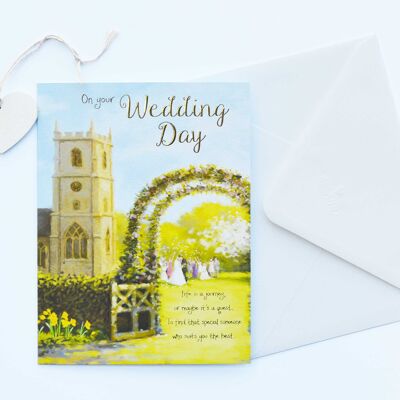 Words of Warmth Wedding Card Church Scene
