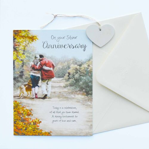 Words of Warmth Silver Anniversary Card