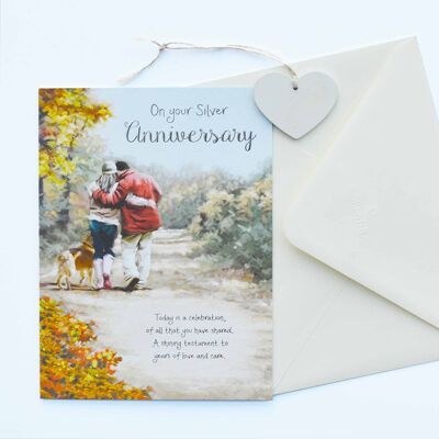 Carte d'anniversaire en argent Words of Warmth