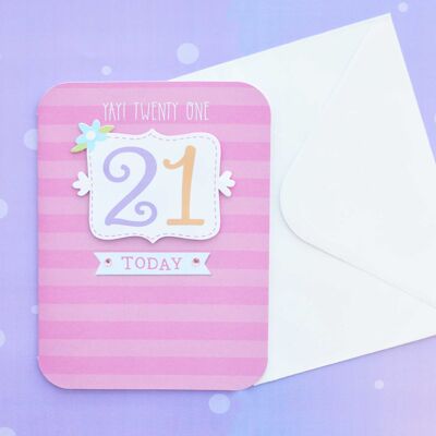 You & Yours 21st Birthday Card Female