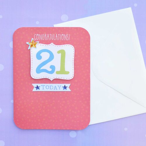 You & Yours 21st Birthday Card Male