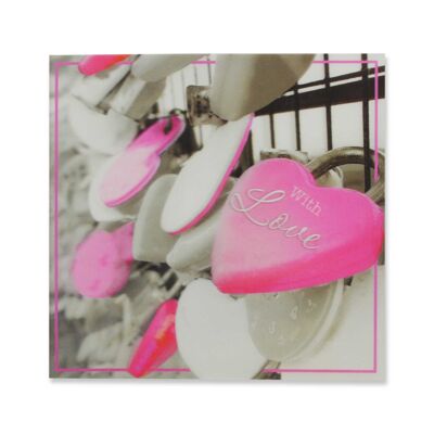 Un toque de color Tarjetas 3D con amor