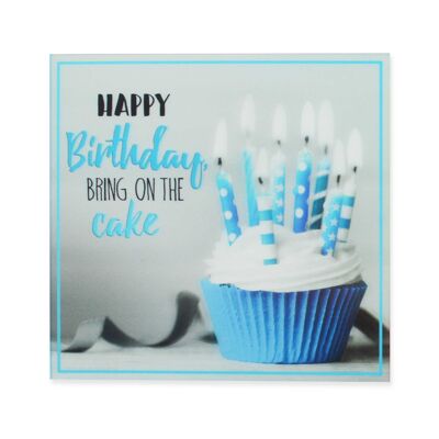 Un toque de color Tarjetas 3D Feliz cumpleaños Cupcake