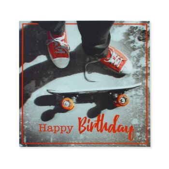 Une touche de couleur Cartes 3D Skateboard Joyeux anniversaire 1