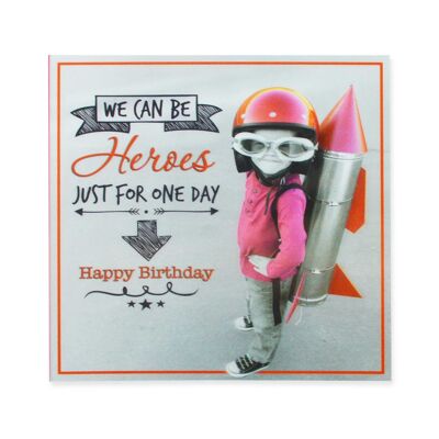 Ein Spritzer Farbe 3D-Karten Happy Birthday Rocket Pack