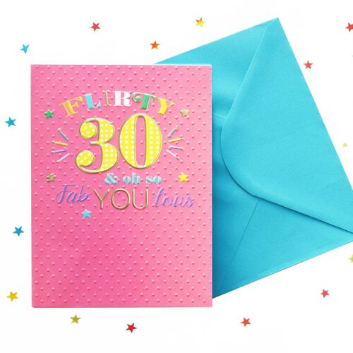Bright & Bold - 30th Birthday Card