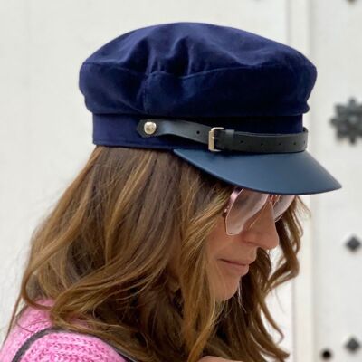 Cappellini da donna - Cappello da marinaio da donna Chloë blu navy - taglia S - piccolo