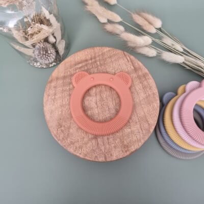 Silicone teething ring Bear - Rust