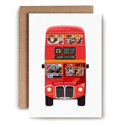 London Bus Birthday Card