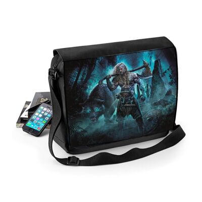 WSH - Viking Wolf - Messenger Bag artwork by Rajko Zigic