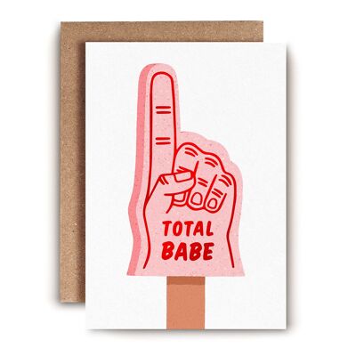 Total Babe Foam Finger Card