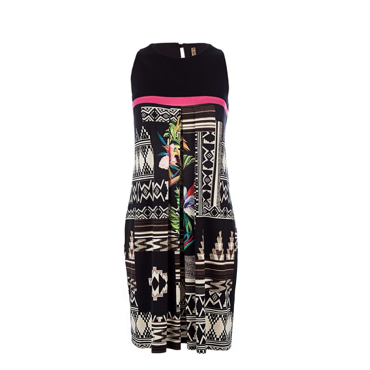 Abito senza maniche con stampa giungla