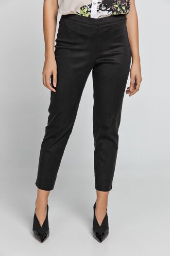 Pantalon Noir Coupe Slim Conquista Fashion 3