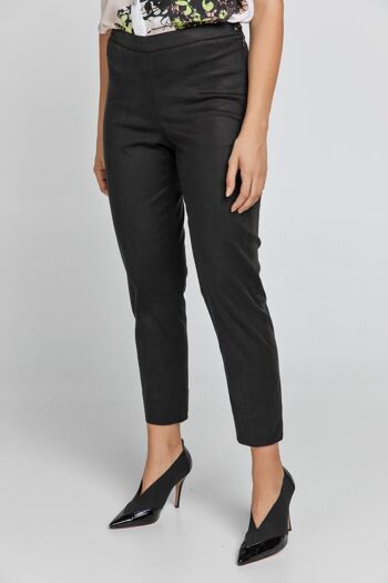 Pantalon Noir Coupe Slim Conquista Fashion 4