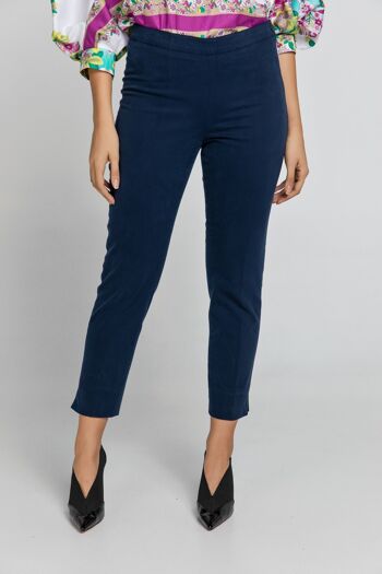 Pantalon bleu coupe slim Conquista Fashion 3