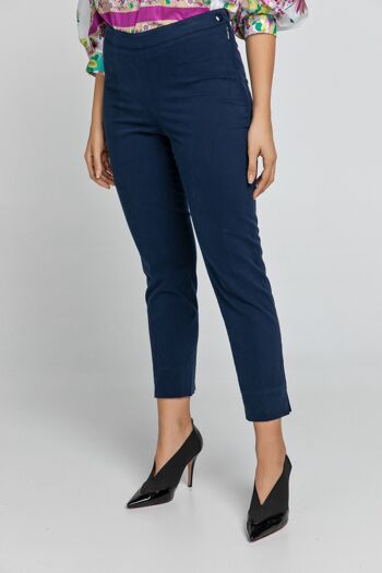 Pantalon bleu coupe slim Conquista Fashion 4