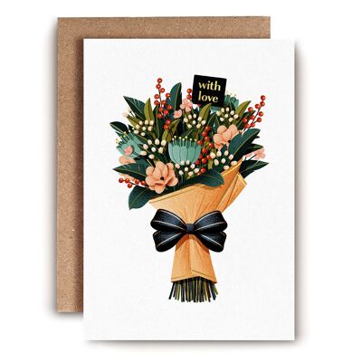 Bunch of Flowers Sympathy Card