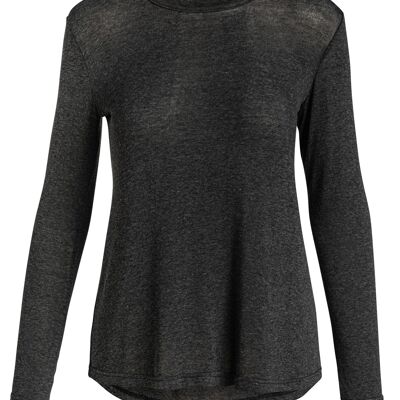 Top in maglia fine grigio scuro